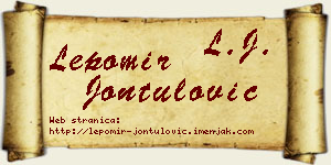 Lepomir Jontulović vizit kartica
